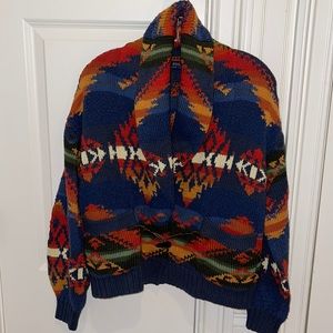 Ralph Lauren POLO Sweater Jacket XS OVERSIZED.